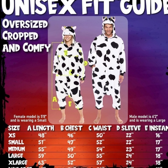 Adult Onesie Halloween Cow Costume - Picture 8 of 16